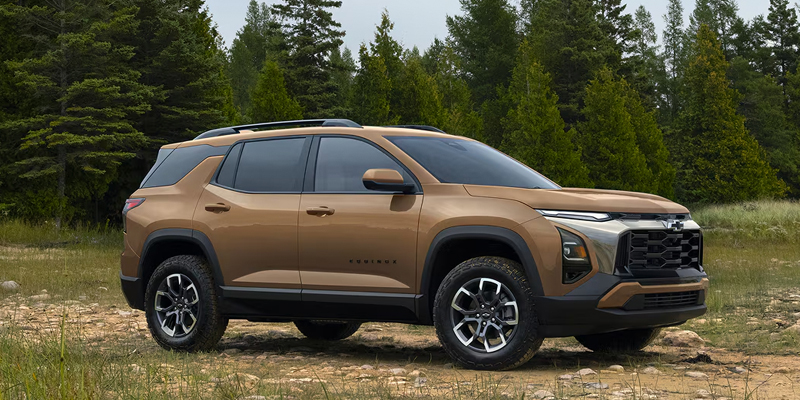 Chevrolet Equinox parked in forest