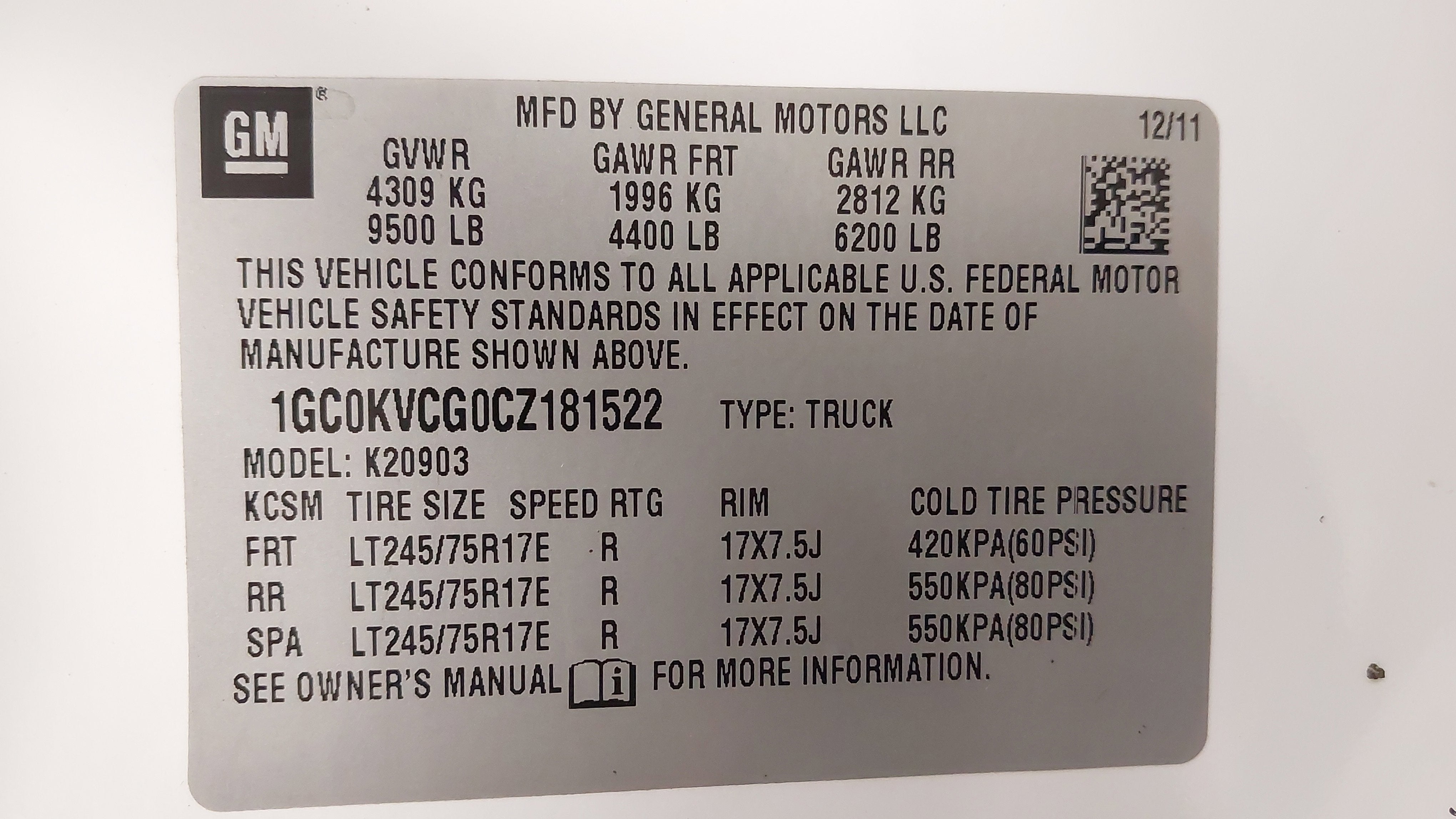 2012 Chevrolet Silverado 2500 HD Work Truck