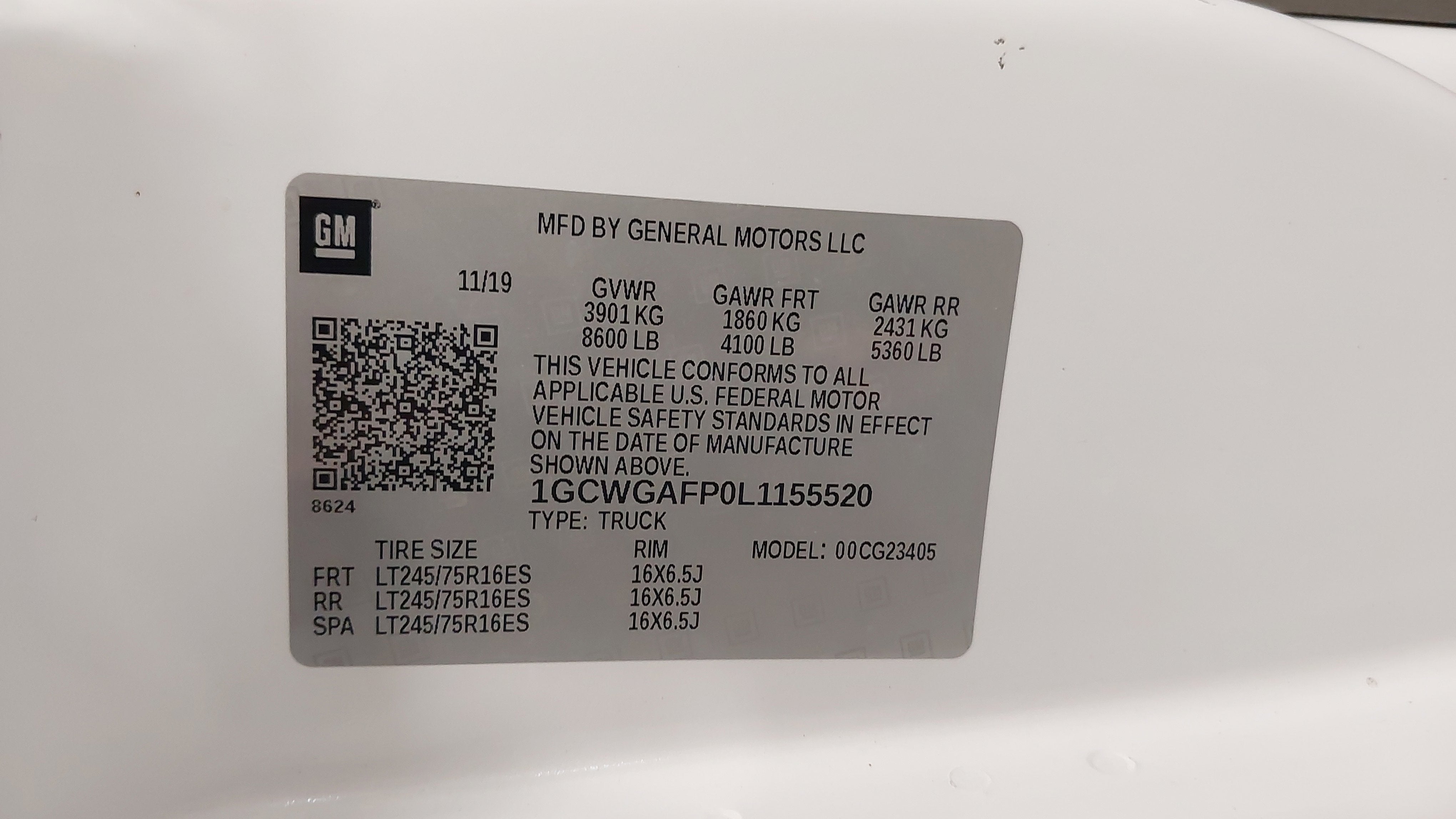 2020 Chevrolet Express Cargo 2500 WT