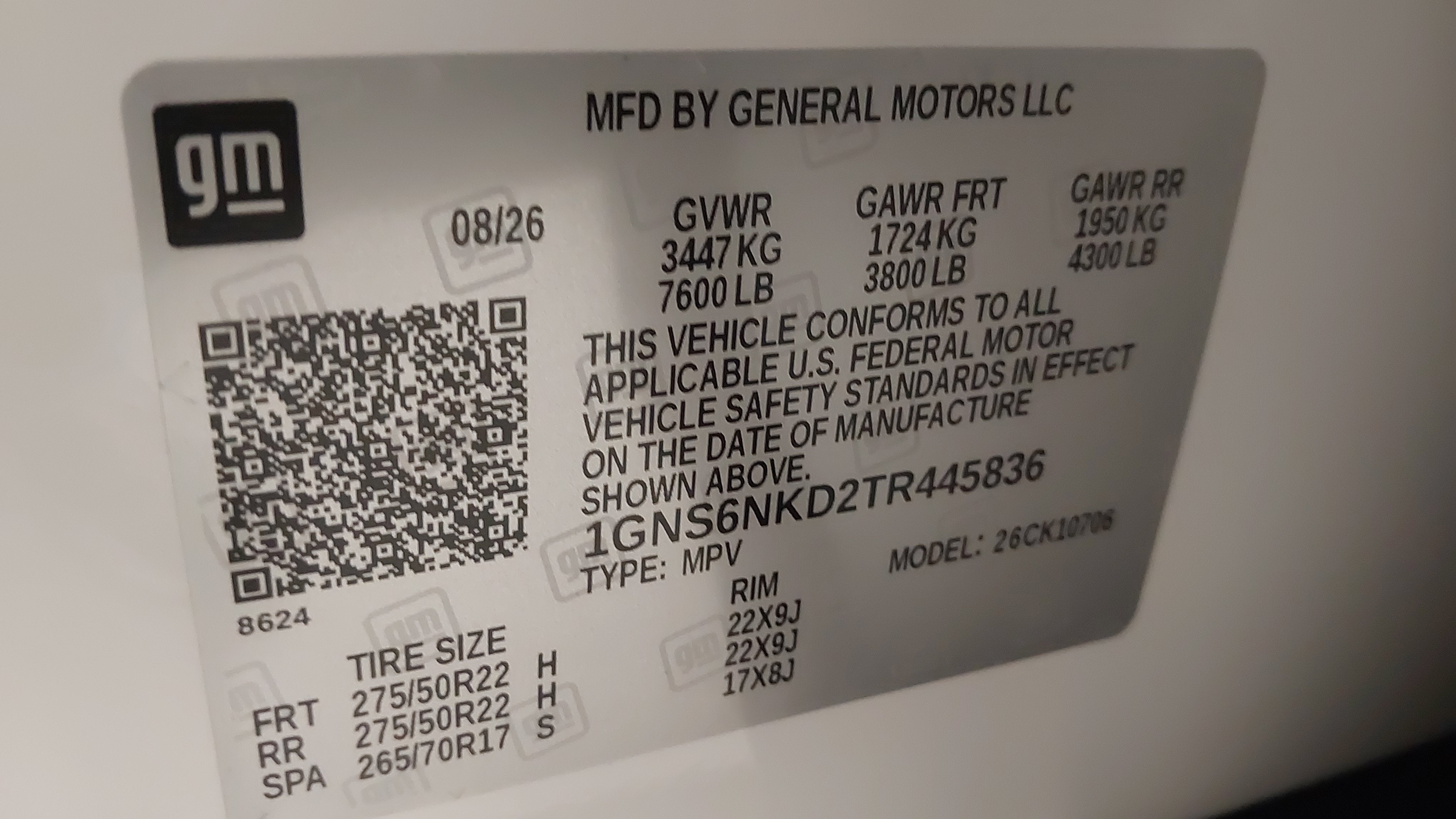 2026 Chevrolet Tahoe LT