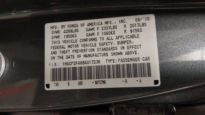 2011 Honda Accord Sdn LX-P