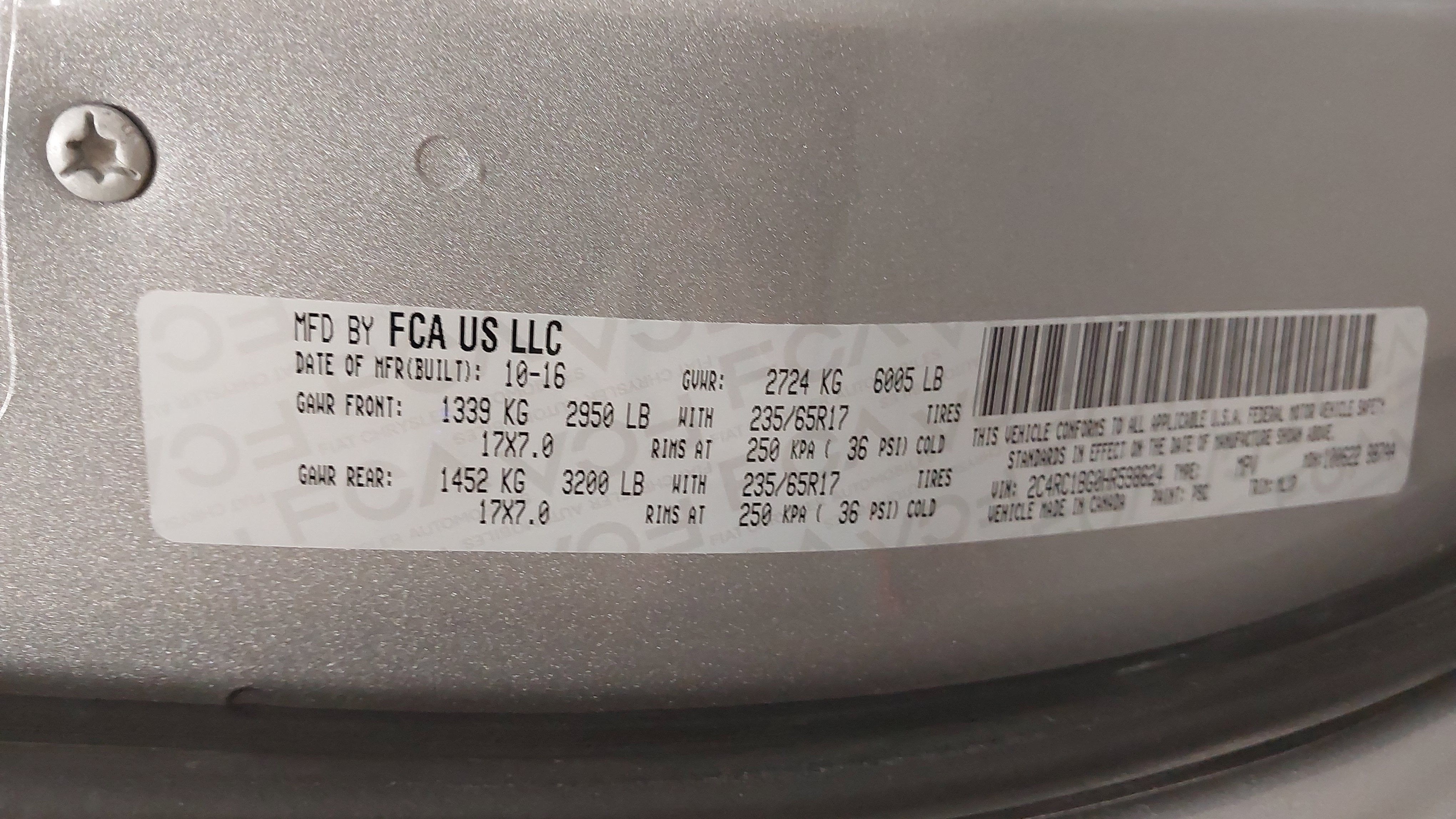 2017 Chrysler Pacifica Touring-L