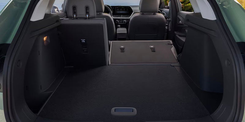 The interior seating arrangement possibilities in the 2025 Chevrolet Trax in Hannibal, MO