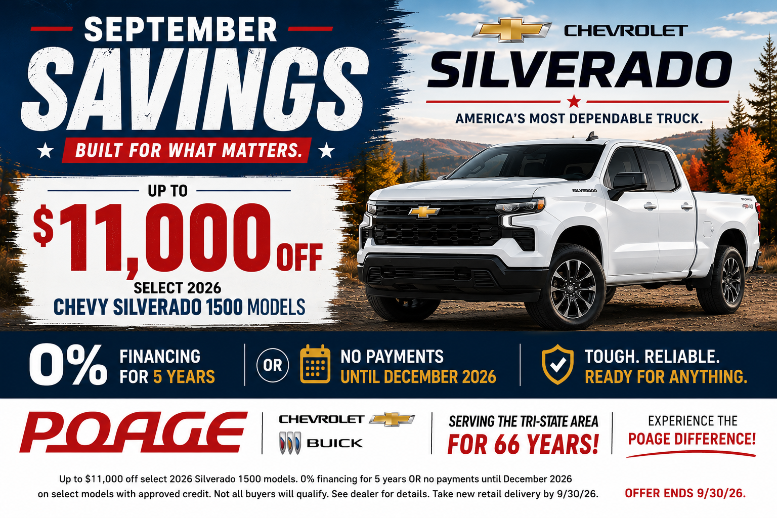 September Savings Chevrolet Silverado Offer