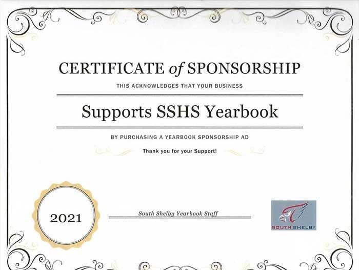 SSHS Yearbook Sponsor